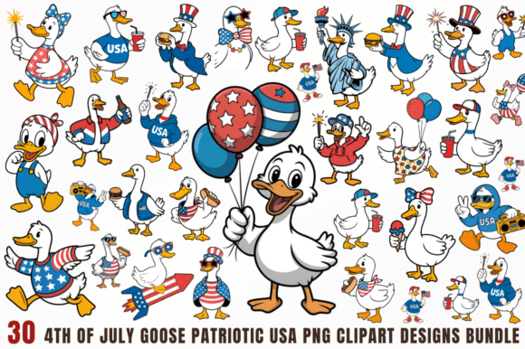 4th of July Goose Patriotic USA PNG Clip Review