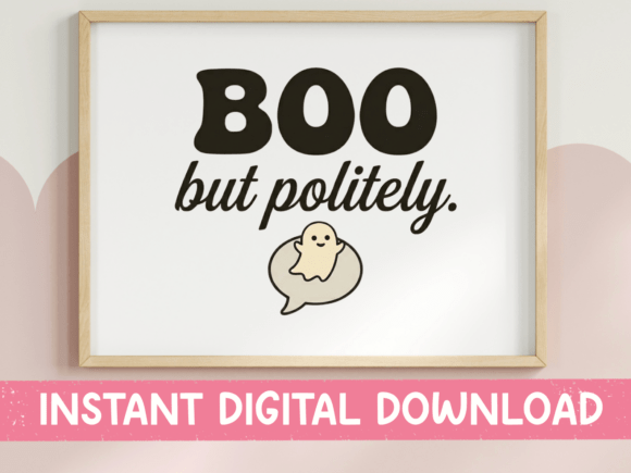 Boo but Politely Ghost Speech Print Review
