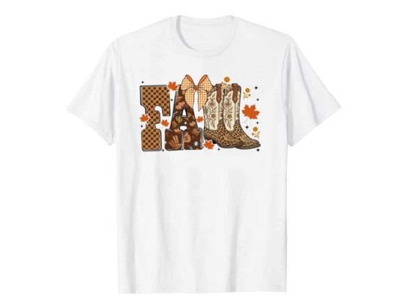 Cowgirl Boots Bow Fall T-Shirt