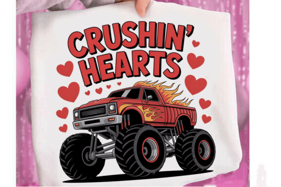 Crushin Hearts Valentine Truck PNG Design Review