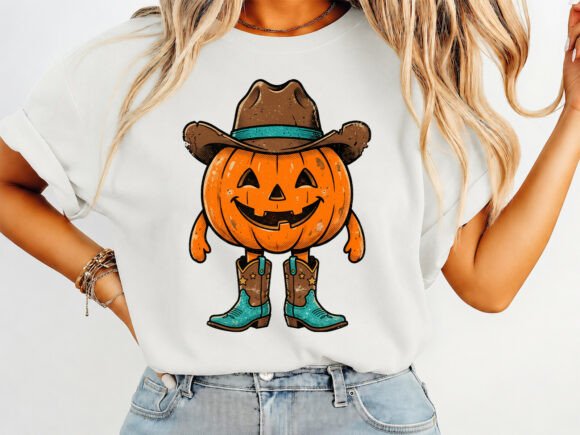 Halloween Western Fall Pumpkin T-shirt