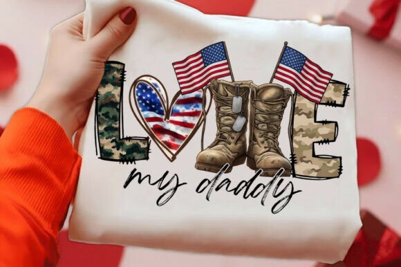 Military Dad USA Flag T-Shirt Png Review