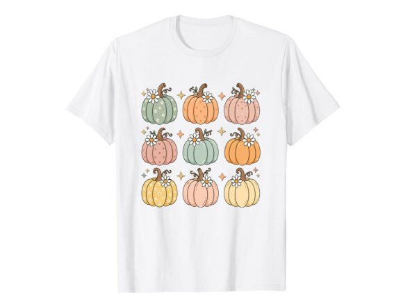 Pastel Pumpkin Pattern Fall T-Shirt Review