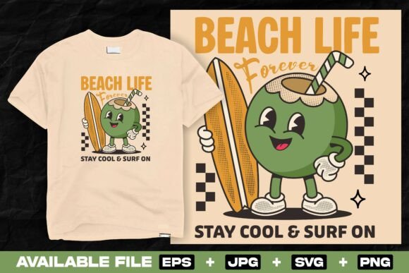 Retro Coconut Cartoon Mascot Design Review