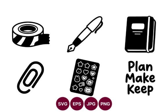Vector Line Art Tape Pen Notebook Review